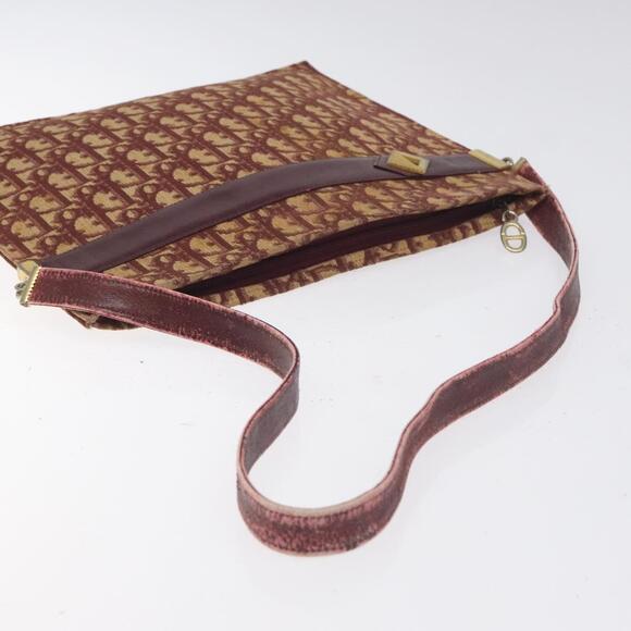 DIOR Trotter Canvas Shoulder Bag Red Gold - Picture 7 of 12